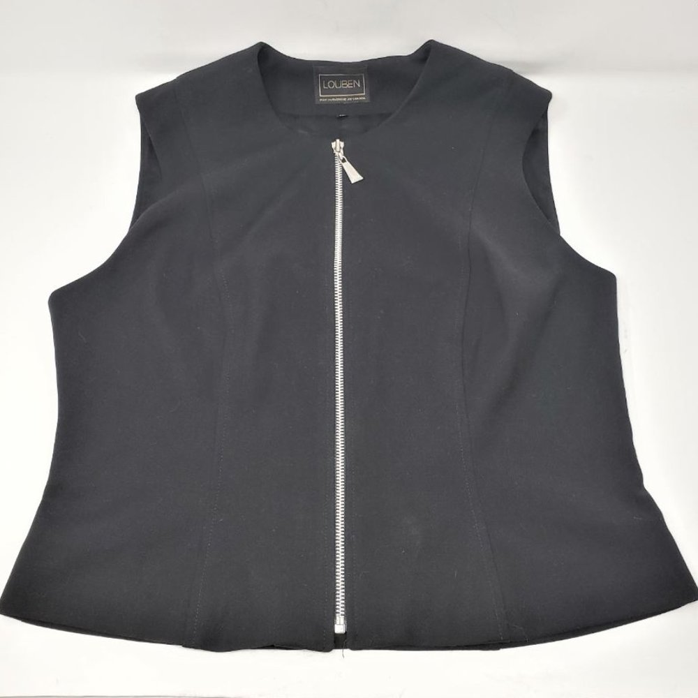 LOUBEN Canada 100% Wool zip up Vest size Medium